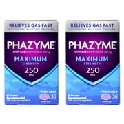 2 Pack - Phazyme Maximum Strength Softgels, 36 Each