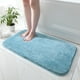 thumbnail image 5 of Alfombra de Baño de Pelo Alto - Felpudo de Poliéster Suave, Ultra Absorbente y Antideslizante para Suelo de Baño, Alfombra Gruesa y Lavable para Puerta e Inodoro, Estilo Moderno, 24x16 pulgadas, 5 of 6