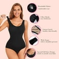 thumbnail image 3 of Nebility Womens' Waist Trainer Seamless Round Neck Tummy Control Shapewear Bodysuit, 3 of 5