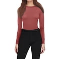 thumbnail image 4 of Womens Crew Neck s Long Sleeve Shirts Compression Tops High Stretch Buttery Soft Pairs With Jeans Or Skirts Travel Ready Staple Versatile Layering Staple, 4 of 4