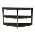 thumbnail image 2 of JERFIT Modern Half Moon Console Table with 2 Shelves, Sofa Table for Living Room, Bedroom, Entryway, Charcoal Grey & Metal, 2 of 5