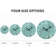 thumbnail image 2 of Wall Clock, Rustic Wall Clocks Battery Operated Silent Non Ticking, Country Round Wooden Clocks Farmhous Wall Decorative for Kitchen, Bathroom, Living Room (Gray 10 Inch), 2 of 9