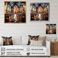 thumbnail image 4 of Designart "Multicolor Faith in the Church" Spiritual Framed Wall Art Decor - Cabin Yellow Church Living Room Framed Canvas Art, 4 of 6