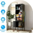 thumbnail image 6 of METAN Metal Ball Lockers for Home,School,Steel Balls Storage Cabinet with Legs and Lockable Door,Bedroom Storage Organization,Black,Assembly Required, 6 of 9