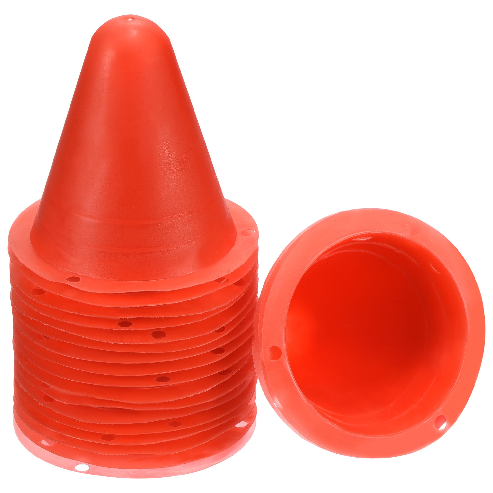 Unique Bargains Agility Cones Sports Cones Training Marker Round Head Red 20 Pack Walmart
