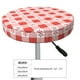thumbnail image 4 of Balery Checkered Christmas With Snowflakes Fundas de asiento para taburete de bar redondo de tela de terciopelo ajustables que protegen de arañazos y manchas para sillas de 14 a 17 pulgadas.-12 inch, 4 of 7