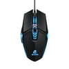 Dcenta JM-518 6D Wired Gaming Mouse E-sports Gaming Mouse Ergonomic Mice with 4 Adjustable DPI 4-color Breathing Light Plug& Black