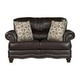 thumbnail image 4 of Lexicon Milford Faux Leather 2-Piece Upholstered Sofa Set in Brown, 4 of 13