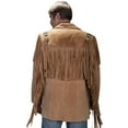 thumbnail image 2 of Scully Men's Bone Beaded Fringe Leather Jacket - 902-409 50 REG, 2 of 3