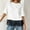 White Tops, variant on CUSTG Casual Shirts For Women Simple Solid Color Short Sleeve Women Summer Lace Trim Round Neck Loose Fit Tee Shirt Blouse Trendy Tops