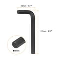 thumbnail image 2 of Uxcell Hex Key Wrench 9mm L-Shape Hexagon Metric Wrenches Chrome Vanadium Steel Repairing Tool, Black, 2 of 8