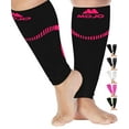 thumbnail image 4 of Mojo Compression Socks Footless for Women & Men 20-30mmHg Black/Pink, 5X-Large, 4 of 5