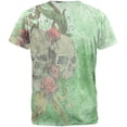 thumbnail image 2 of St. Patricks Day Deadly Wild Irish Rose Skull Tattoo Mens T Shirt Heather White MD, 2 of 2
