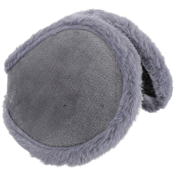 CATIEBYE Grey Plush Ear Muffs for Men and Kids, Warm Winter Cold Weather , Comfortable Riding Outdoor Use 1 Piece
