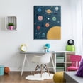 thumbnail image 2 of Stupell Industries Informative Solar System Planetary Diagram Orbiting Sun Canvas Wall Art, 36 x 48, Design by Lisa Perry Whitebutton, 2 of 5