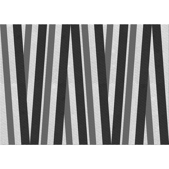 Ahgly Company Machine Washable Indoor Rectangle Transitional Dark Gray Black Area Rugs, 8' x 10'