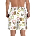 thumbnail image 3 of Kdxio Donut Sloth Pattern Mens Casual Shorts - Drawstring Summer Beach Sports Shorts for Men, 3 of 9
