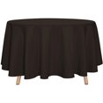 thumbnail image 1 of LAICAIW Round Tablecloth-90 Inch-Water Resistant Spill Proof Washable Polyester Table Cloth Decorative Fabric Table Cover for Dining Table, Buffet Parties and Camping, Brown, 1 of 7