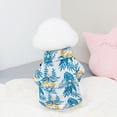 thumbnail image 5 of NIBOLOG Dog Shirt Hawaii Style Fastener Tape Fixing Leaf Print Lapel Collar Dress Up Super Soft Thin Breathable Beach Short Sleeve Pet Clothes for Outdoor, 5 of 8
