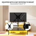 thumbnail image 6 of LFGUIZO Twin Size Gaming Black Metal Bed Frame TV Mount & Charge Station in Wood Headboard, LED Lights,with Vented Storage Shelf No Box Spring Needed, 6 of 7