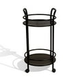 Atlantic Round Rolling Bar Cart, Black