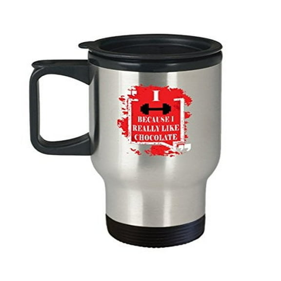 Travel Hot Chocolate Mug - Because - Dessert Themed Gifts -14 Oz Stainless Steel Cup