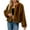 Brown, variant on Uaswgudfs ​Women's Luxury Faux Fur Winter Coat - Plush Thermal Insulated Long Sleeve for Commute & Social Events​