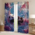 thumbnail image 3 of Homewish 3D Kawaii Panda Black Out Curtains for Teens, Pink Cherry Blossoms Curtains Pack of 2 (42x63 Each), Dreamy Sky Moon Bedroom Curtains, Blackout Curtains Bedroom Decor, 3 of 6