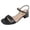 1Black, variant on Heels for Women Square Open Toe Elegant Dressy Chunky Heeled Sandals Ankle Strap Dress Shoes Casual Summer Pumps Silver Size 7