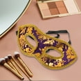 thumbnail image 4 of Unique Bargains 1 Pc Jazz Cloth-Wrapped Flat Head Half Face Party Mask for Masquerade Party Purple, 4 of 5