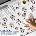 thumbnail image 2 of Long Mouse Pads for Desk,White Cow Scarf Pattern Desk Mats on Top Of Desks, Desk Mouse Pad Extra Large with 3mm Non-Slip Base and Stitched Edge for Gaming,Office,Work,Home 47.3"x23.6", 2 of 6