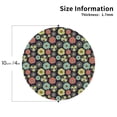 thumbnail image 3 of Fuzoiu Daisies Flowers Print Leather Coasters Set,Drink Coasters Set of 6,for Tabletop Protection, Durable PVC Coasters,Home Décor and Housewarming Gift,Round Shape, 3 of 7