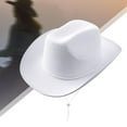thumbnail image 6 of Cowgirl Hats Comfortable Western Cowboy Hat for Party Carnival Unisex Adults white, 6 of 9