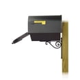 thumbnail image 3 of Special Lite Products TC-BWN-FS-2015-BLK Berkshire Curbside Mailbox with  s Paper Tube & Baldwin Front Single Mailbox Mounting Bracket - Black, 3 of 4