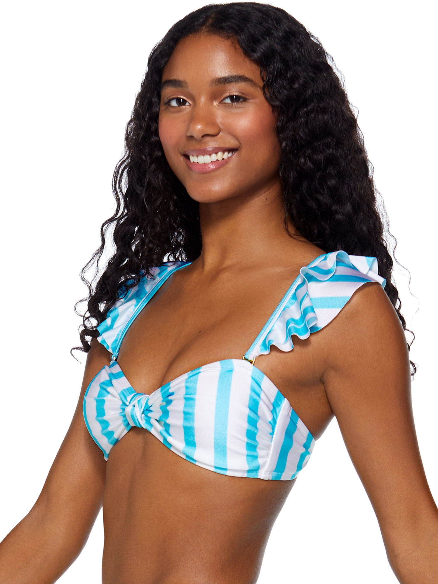 frill strap bikini top