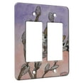 thumbnail image 1 of KuzmarK™ 2 Gang Rocker Wall Plate - Tiny Maine Coon Kitty Fairies with Pussywillow Fantasy Cat Art by Denise Every, 1 of 1