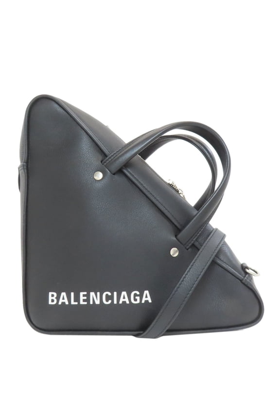 Pre-Owned Balenciaga 476975 Triangle 2-Way Handbag Calfskin Women's BALENCIAGA