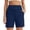 Blue, variant on Womens Casual Shorts Polyester,Spandex High Waisted Work Travel Pants with Pockets Stretchy Business Casual Slacks Yoga Shorts Beige,L