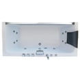 thumbnail image 3 of Empava 59 in. Acrylic Center Drain Rectangular 3-wall Alcove Whirlpool Bathtub in White, 3 of 8