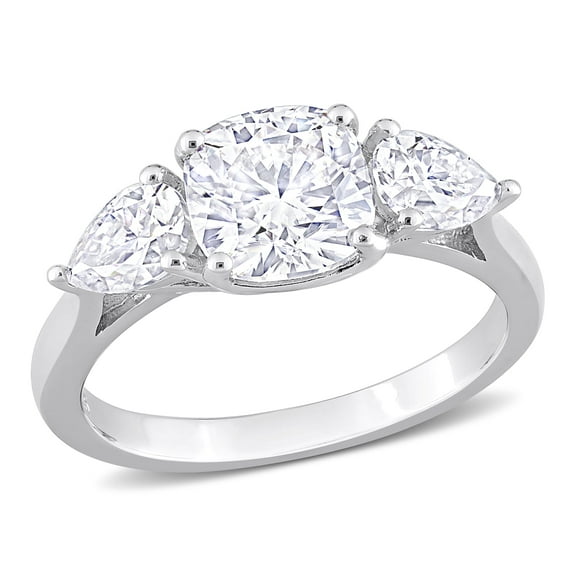 Everly Women's Created Moissanite Sterling Silver Engagement Ring