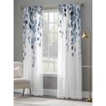 thumbnail image 5 of Blue Eucalyptus Leaves Semi Sheer Curtains 96 Inch Length 2 Panels Set, Summer Farmhouse Botanical Sheer Kitchen Curtain Privacy Voile Window Curtain for Living Room Bedroom Rod Pocket Drapes, 5 of 7
