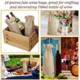 thumbnail image 5 of Clearance! 10pcs Jute Wine Gift Bags, 14 x 6 1/4 inches Wine Christmas Bags Wine Bottle Gift Bags with Drawstring for Christmas, Wedding, Travel, Birthday, Holiday Party, 5 of 8