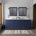 thumbnail image 7 of Navy Blue 84 in. W Double Bathroom Vanity | With Marble Top, Included Faucet and Soft Closing | Offers Lasting Durability and Plenty of Storage, 7 of 7