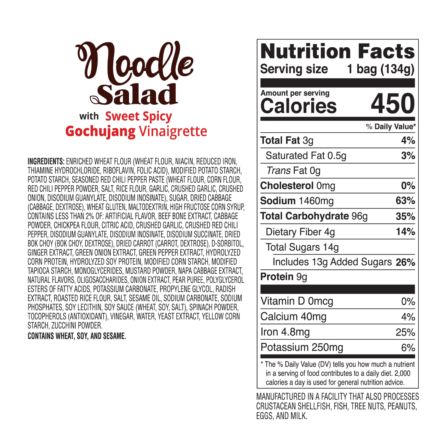 (3 pack) Nongshim Noodle Salad Gochujang Ramyun Noodle Soup, 4.7 Ounces, See Item for Allergens