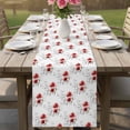 thumbnail image 4 of Red Poppy Flowers Table Runner 72 Inches, Spring Gray Eucalyptus Leaves Rustic Bed Runner Dresser Scarves Tabletop for Indoor Outdoor Parties/Ceremony/Banquet, 16" x 72", 4 of 9