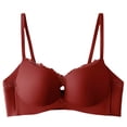 thumbnail image 3 of Sentmoon Comfort Bras for Women Everyday Bras Deep V Wireless Bra Seamless Breathable Soft Stretch Light Padding Lift Support Solid Color Plunge Bralette for Small Bust Everyday T Shirt Wear, 3 of 7