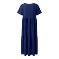 thumbnail image 3 of WILLBEST Vestido Largo Informal Con Escote En V Y Dobladillo Irregular Para Mujer, Primavera Y Verano, Varios Estilos De Color En Tallas Grandes., 3 of 3