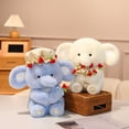 thumbnail image 6 of Valentines Plush - Elephant Stuffed Animals, 11.81 Inch Cute Rose-Bouquet Elephant Plush Toy for Holiday, Valentines Day Gifts for Girlfriend Boyfriend, 6 of 9