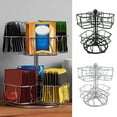 thumbnail image 4 of Joernso Teabag Storage Rack 2 Tiers Rotary Hollow Iron Stable Structure with 6 Compartments Countertop Tea Bag Spinning Carousel Home Office Kitchen Coffee Bag Organizer, 4 of 7