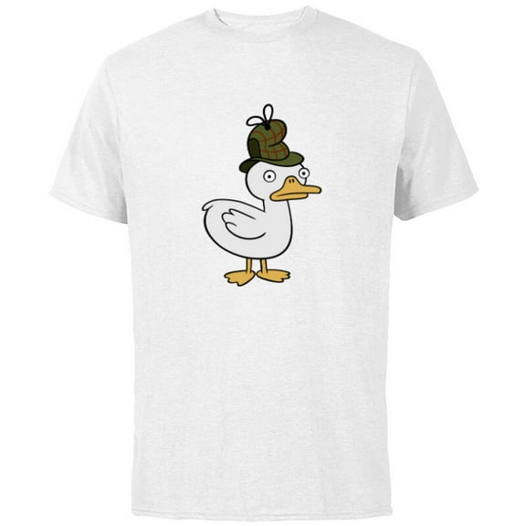 Disney Channel Gravity Falls Duck-Tective - Short Sleeve Cotton T-Shirt for Adults - Customized-White